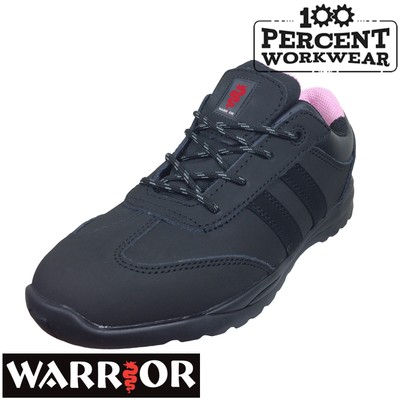 ladies black work trainers