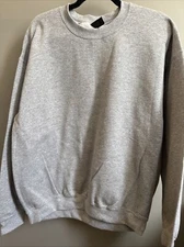 Gildan Heavy Blend Crewneck Sweatshirt 50/50 cotton polyester Light Grey LARGE