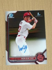 2022 Bowman Chrome prospect autograph auto Won-Bin Cho