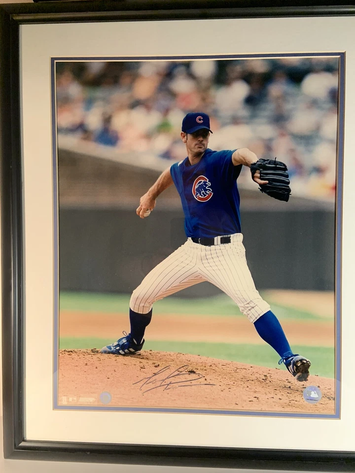 Mark Prior Autographed Photo  . Chicago Cubs . Framed & Matted . 26 X 22 Inches  - Image 2 of 4