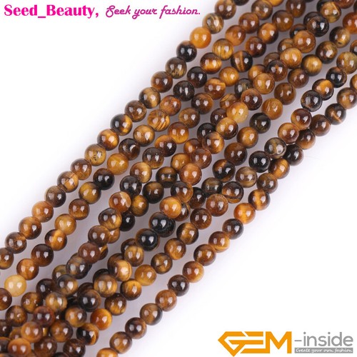 Round Natural Yellow Tiger's Eye Gemstone Beads For Jewelry Making Strand 15" - 第 18/63 張圖片