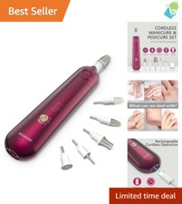 Professional Manicure Pedicure Kit: Rechargeable Nail Grinder for Thick Nails
