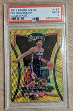 Rui Hachimura 2019-20 Panini Select Premier Gold Wave #187 RC Rookie PSA 9