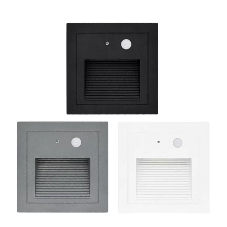 Motion Sensor Step Stair Light Footlight Corner Lamp with Embedded Box Outdoor