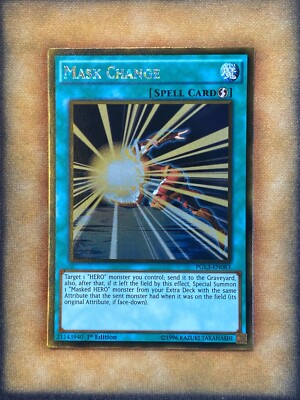 Yugioh Mask Change PGL3-EN083 Gold Rare 1st Ed NM