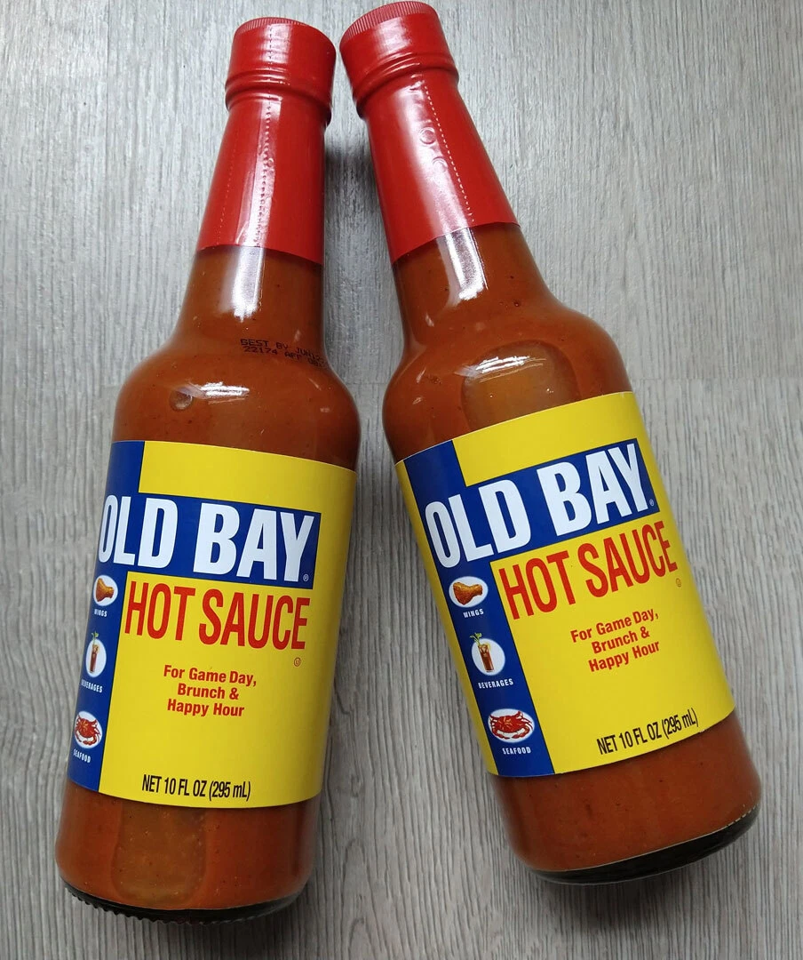 Lot of 2 Old Bay Hot Sauce 10 Oz Bottles Limited Edition FREE SHIPPING