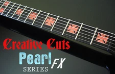 Iron Cross II RED PEARL DOTBUSTER Fret Markers Inlay Decal for BASS and GUITAR