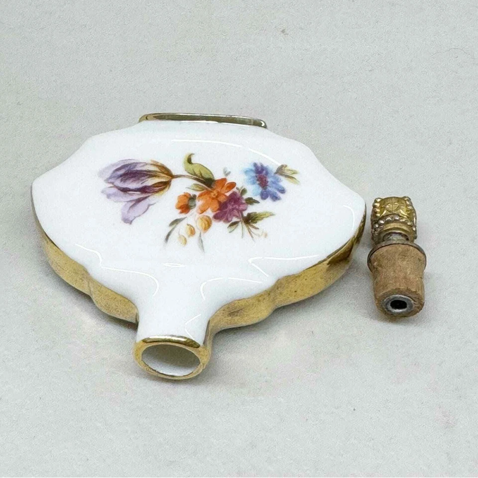Botella de perfume vacía de porcelana miniatura vintage hecha en Alemania marcada Foto 2 de 4