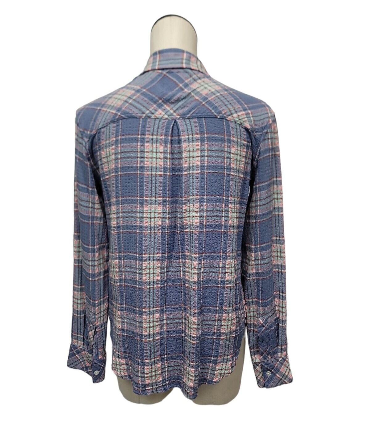 Rails Brady Flannel Shirt Blue Mint Rose Pastel P… - image 3