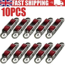 10PCS Metal Nylon Sash Pulley Sliding Door Roller Runner Double Wheel Track UK