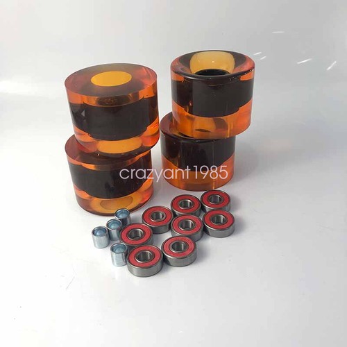 16pcs Skateboard Part 4pcs 78A Longboard Wheels 8pcs ABEC-9 Bearings 4pcs Spacer - Picture 3 of 10