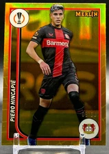 2023-24 Topps Chrome Merlin #21 Piero Hincapie Bayer Leverkusen Gold /50