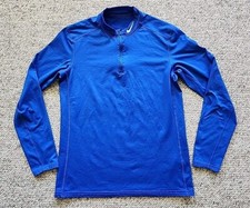 EUC Nike Therma Fit Men's Shirt Quarter Zip Pullover Dri-Fit Color Blue Large L