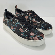 J/SLIDES NYC Black Assure Floral Sneakers by J Slides Size 7