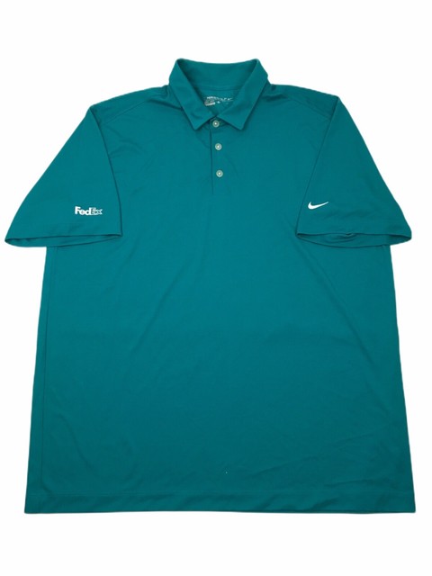 Nike Golf Fed Ex Mens XL Dri Fit Teal Employee Work Polo Shirt (T1) | eBay