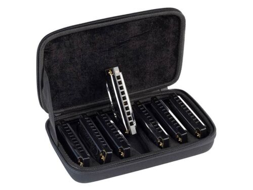Belcanto Blues Harp Set mit Softcase - 7 Mundharmonikas - SOFORTVERKAUF