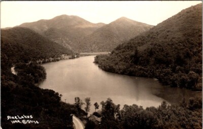 RPPC Postcard Aerial View Blue Lakes near Sarasota Springs CA California    X421