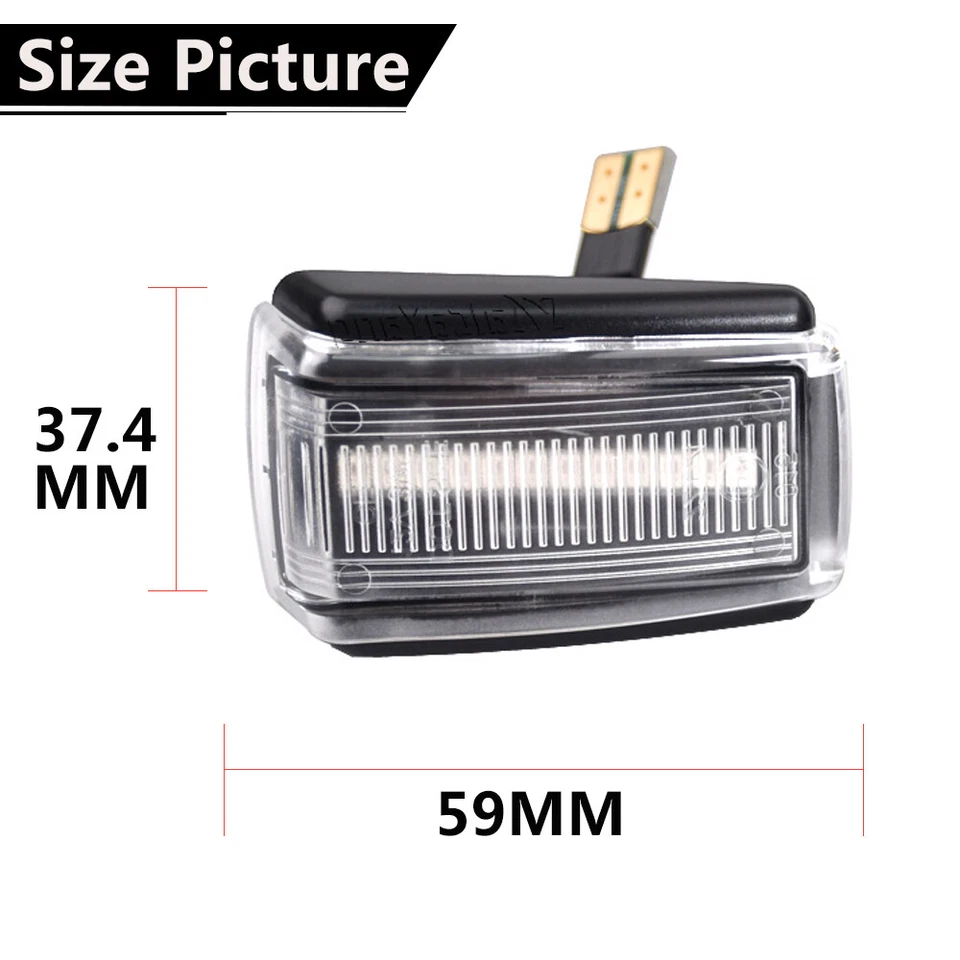 Clear For Volvo 780 03.1986 1987 1988 1989-12.1990 LED Dynamic Side Marker Light - Image 4 of 4
