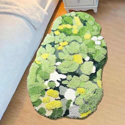 Non-Slip 3D Moss Bath Mat - Soft, Stylish, and Machine Washable 55''x27.5'' - Picture 4 of 8