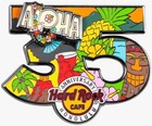 Hard Rock Cafe HONOLULU 2022 35th Anniversary PIN New on CARD 3-D Aloha on Icons