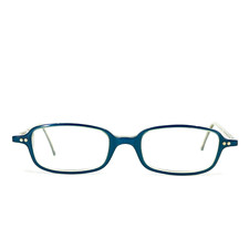l.a.Eyeworks PAL 283 Eyeglasses Frames Green Rectangular Horn Rim 44-18-135