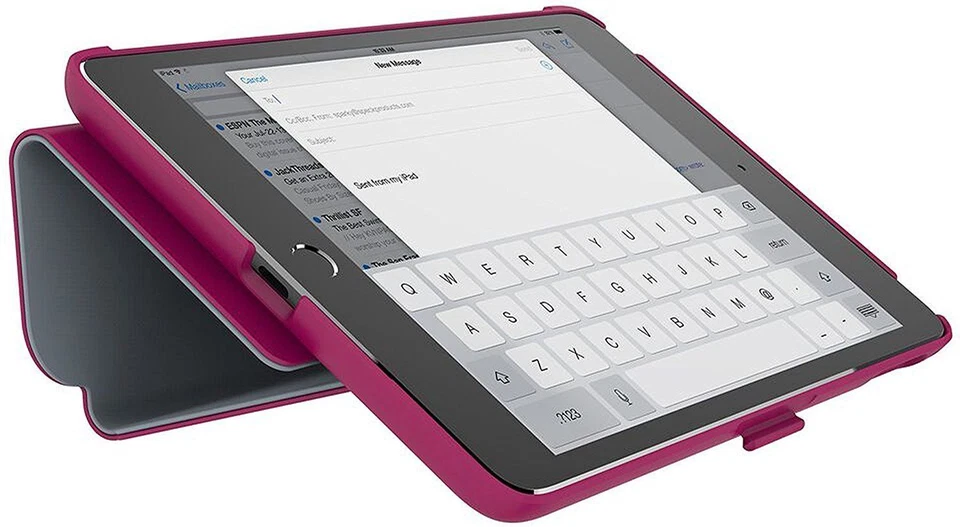 Speck Products StyleFolio Case and Stand for iPad mini 4, Fuchsia/Nickel Grey - Image 4 of 4
