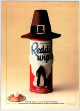 1996 THANKSGIVING REDDI-WIP WHIPPED CREAM Vintage 8"X11" Magazine Ad 1990's M582