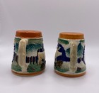 Salt pepper shakers vintage Japan deer woodland mug shaped — photo 3