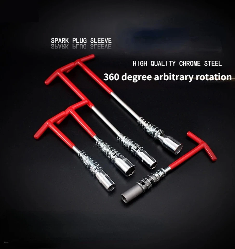 1pcs Spark Plug Socket Wrench Remover 14 16 21mm T-Handle Flexible Spanner Tool - Image 3 of 4