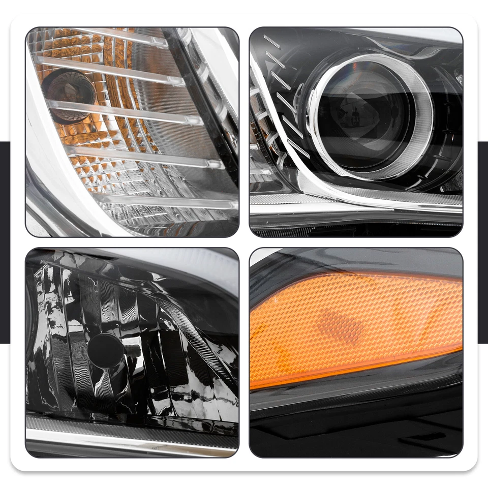 Fit For 2015 2016 2017 Hyundai Sonata Chrome Halogen Headlight Headlamp Pair - Image 3 of 4