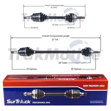 SurTrack Pair Set of 2 Front CV Axle Shafts For Toyota Celica ST 1994-1997