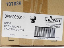 25-Pack Amerock Allison Edona Satin Nickel 1-1/4 In. Cabinet Knob Pull BP53005G1