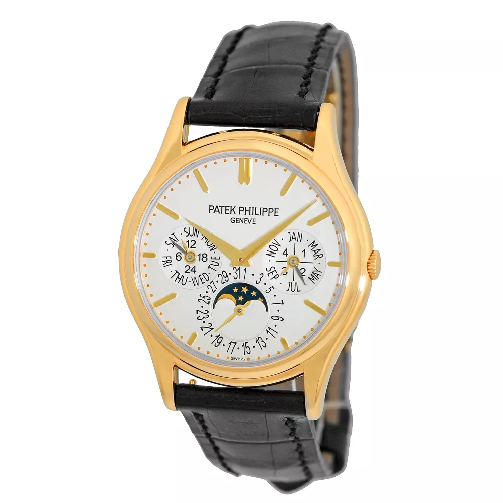 PATEK PHILIPPE 18K Yellow Gold Perpetual Calendar Moon 5140 J Box