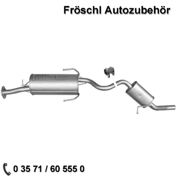 FüR Nissan Serena Vanette Bus 2.0 2.3 Auspuff Abgasanlage Abgasanlage Endtopf A*-image