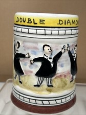 Vintage Marmaca Double Diamond Mug Italian 1960s San Marino Hand Painted Beer