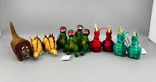 World Market Lot of 11 Paper Mache Assorted Animal Dinosaurs Ornaments New