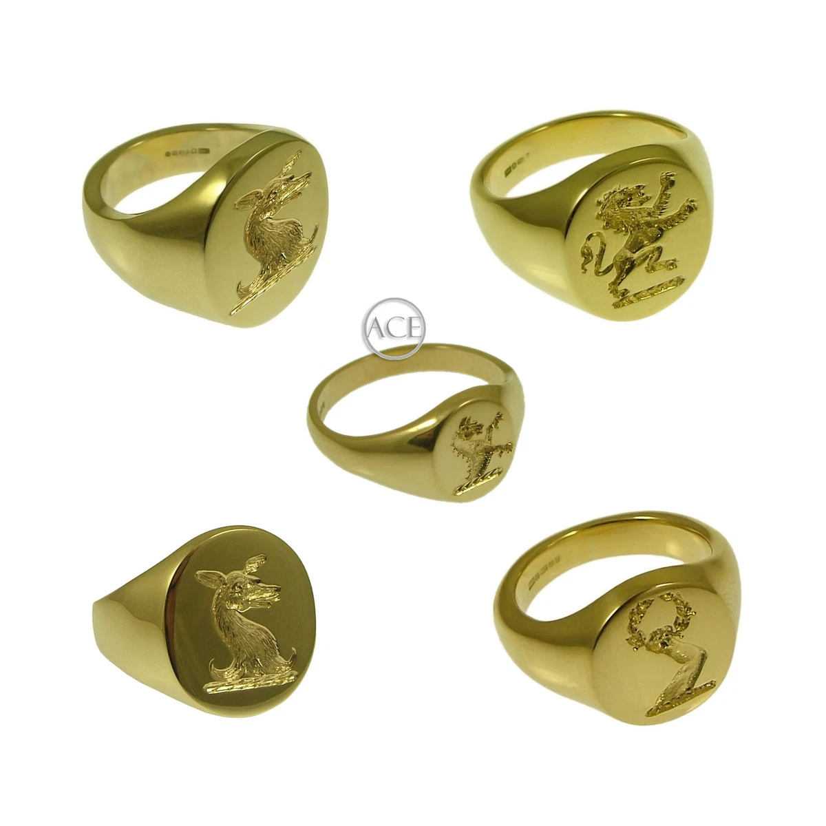 Gold Oval Signet Ring (11.5x10mm) | Deakin & Francis USA