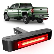 Hitch Step for 2” Receiver with Light 108 LED Brake Lighting(6 Mode) Steel