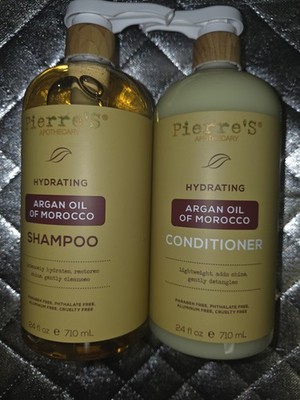 Pierre's Apothecary Hydrating Argan Oil From Morocco Shampoo & Conditioner 24 Oz