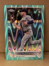 2022 Topps Chrome #43 Chas McCormick Sonic Aqua Ray Wave Refractor #/199