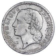 Frankreich 5 Francs 1946 C Lavrillier - Aluminium m&uuml;nze Francaise