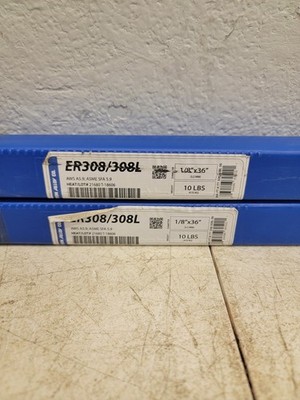 (2) 10LBS WASHINGTON ALLOY WELDING ROD ER308/308L AWS A5.9 1/8'' X 36''