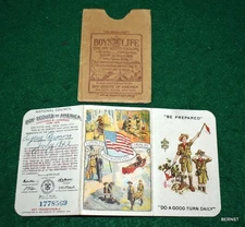 VINTAGE BOY SCOUT- 1923 MEMBERSHIP CARD - FREE SHIPPING
