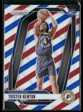 Tristen Newton 2024-25 Panini Prizm Red White and Blue #261 RC Indiana Pacers