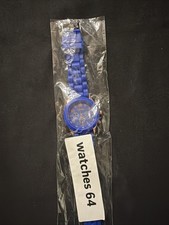 GENEVA Blue-Tone Band Quartz Analog Women's Watch Sz. 5 3/4" New Battery