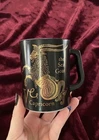 Vintage Celestial Capricorn Mug Federal Glass Zodiac Decor