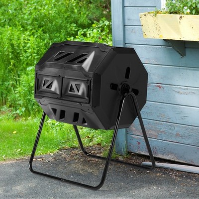42 Gallons 25.4 Inch Compost Bin Garden Decor Composting Tumbler Compost Bin