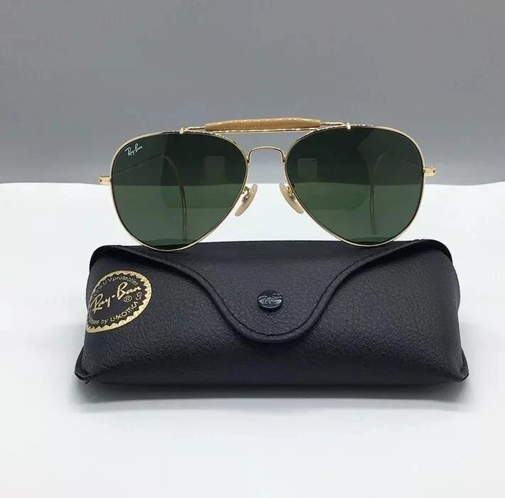 RAY-BAN RB3030 GREEN LENS OUTDOORSMAN SUNGLASSES