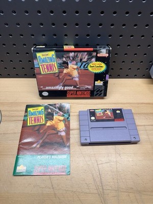 David Crane's Amazing Tennis (SNES Super Nintendo, 1991) Complete