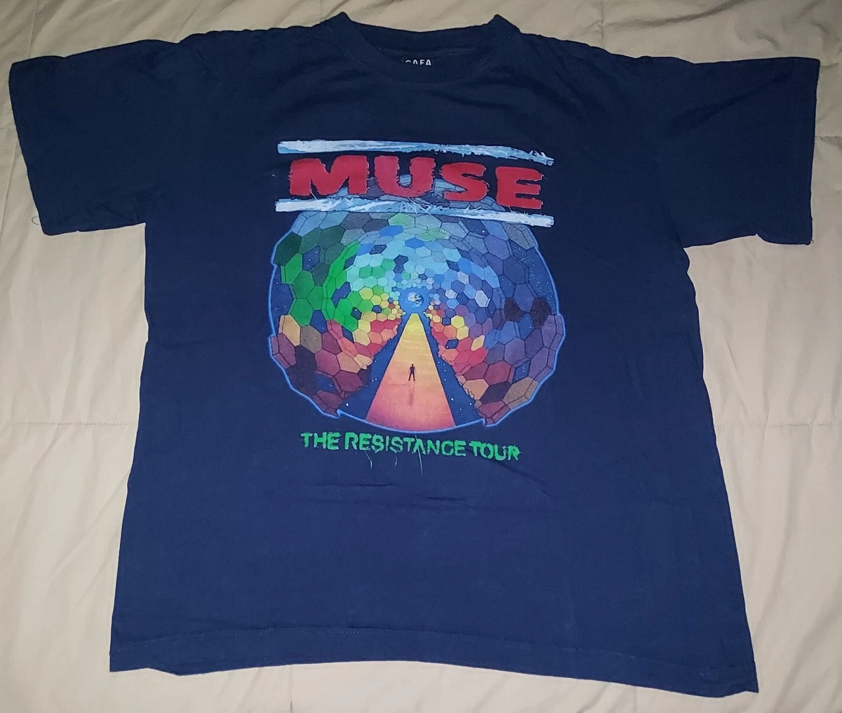 muse (ミューズ）- The Resistance USツアーTシャツ Muse T Shirt Mens S Black The Resistance Tour Concert 2010 Rock